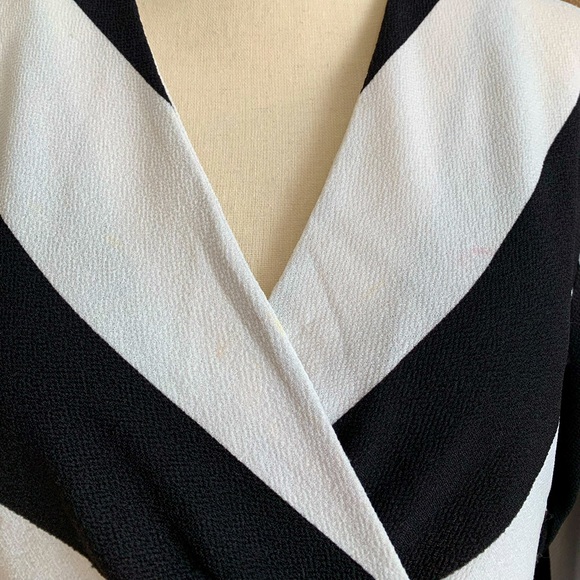 Chico’s Peplum Top- Black and White - Picture 4 of 10